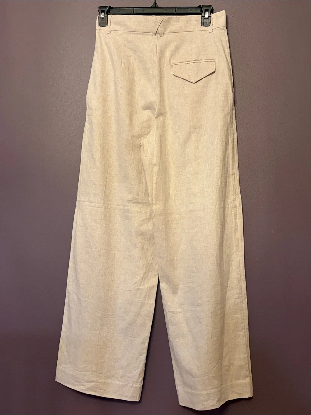 Banana Republic Wide-Leg Linen Blend Pants - Cream/Natural size 8 NWT